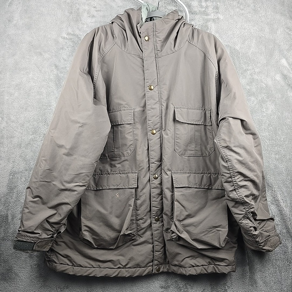 L.L. Bean Parka Jacket Mens XL Brown Vintage 1423 Hooded Baxter State Style USA